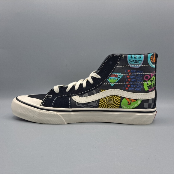 New Vans Sk8 Hi Top 138 Decon V66 Black Multi Color Retro Look Men's Size 9.5 - Picture 4 of 8